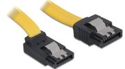 DELOCK SATA-Kabel SATA -> SATA up St/St 0.30m gelb Clips
