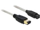 DELOCK FireWire-Kabel FW400 6Pin -> FW800 9Pin St/St 1.00m