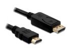 DELOCK Displayport Kabel DP -> HDMI St/St 1.00m schwarz