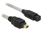 DELOCK FireWire-Kabel FW400 4Pin -> FW800 9Pin St/St 1.00m