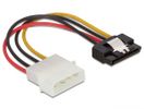 DELOCK Stromkabel SATA 15Pin -> Molex 4Pin Bu/St 0.15m