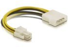 DELOCK Stromkabel P4 4pol -> Molex 4pin St/St  0.15m