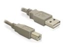 DELOCK USB Kabel A -> B St/St 1.80m grau