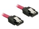 DELOCK SATA-Kabel SATA III -> SATA St/St 0.20m rot Clips