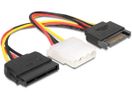 DELOCK Stromkabel SATA 15Pin -> SATA 15Pin +4Pin Molex St/Bu