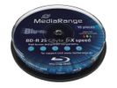 MediaRange Bluray 25GB 10pcs BD-R Spindel Injekt Prin. 6x
