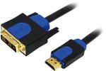 Logilink HDMI-DVI-Kabel Anschl. 18+1pin St/St  5.00m sw 1.4