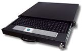 aixcase 19" Rack 1U Tastaturschublade leer schwarz
