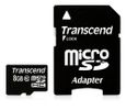 SD microSD Card   8GB Transcend SDHC Class10 w/adapter