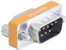 DeLOCK 65255 tussenstuk voor kabels 9-p Sub-D Zilver, Geel