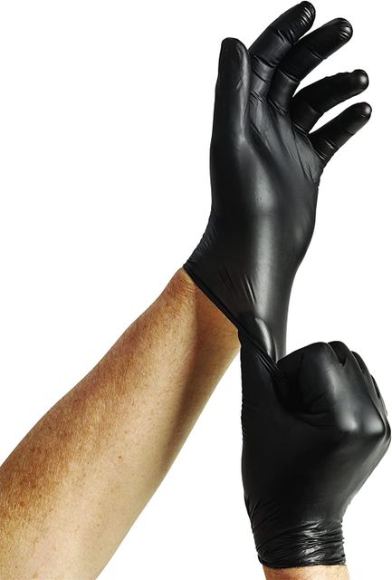 Spontex Einmalhandschuhe Extra Black 100 aus Vinyl Gr. L