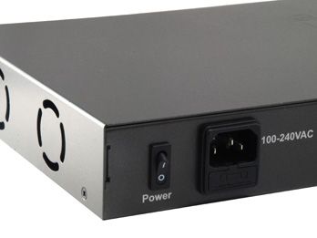 LevelOne PoE+Switch 24xFE PoE/2xSFP 380W 19" unmanaged Metal