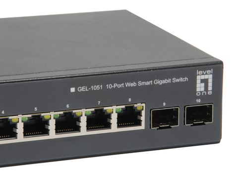 LevelOne PoE+Switch  8xGE PoE/2xSFP 70W WebSmart managed
