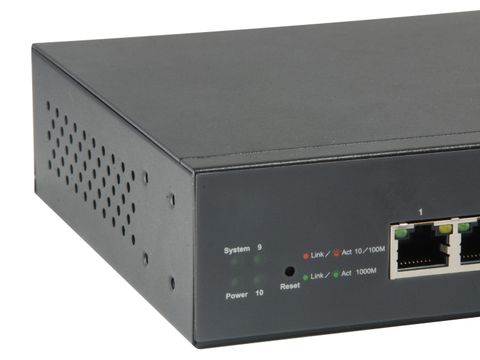 LevelOne PoE+Switch  8xGE PoE/2xSFP 70W WebSmart managed