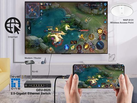 LevelOne Switch  5xGE                                 Metall