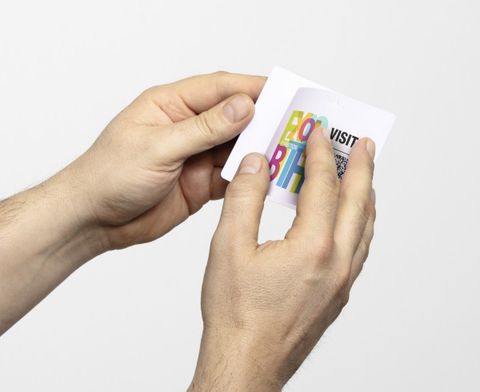 DURABLE VISITOR BADGE Namesschilder mit EURO-Lochung 100Stk