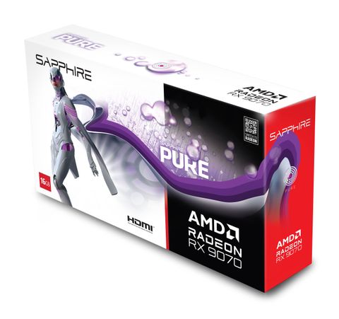 Sapphire Radeon RX9070 Pure Gaming OC 16GBGDDR6 2xHDMI 2xDP