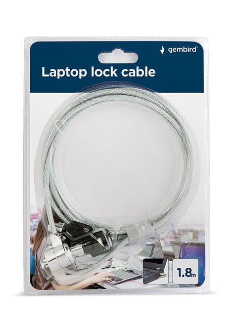 gembird Kabelschloss für Notebooks m Metallschloss+2Schlüsse