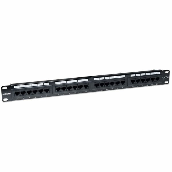 INTELLINET Patchpanel 1HE 24-Port Cat6 UTP sw