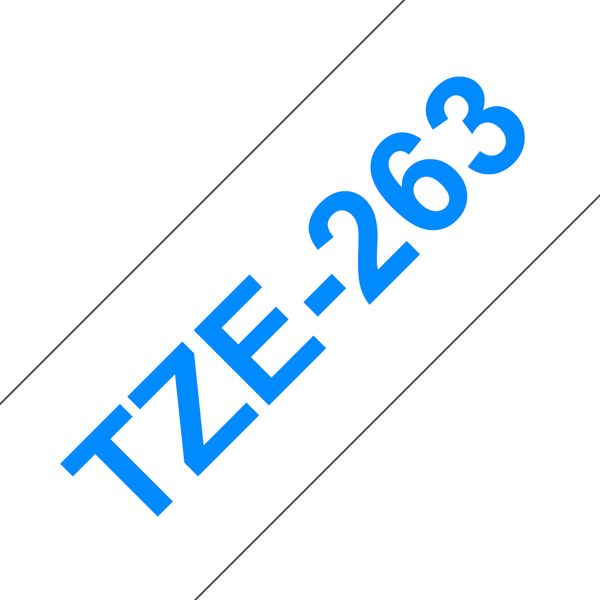 Schriftbandkassette Brother 36mmx8m weiß/blau TZE263