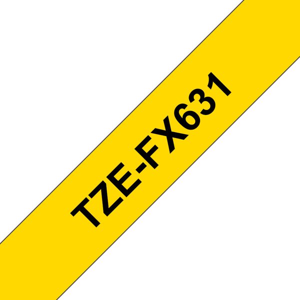 Schriftbandkassette Brother 12mm gelb/schwarz TZEFX631