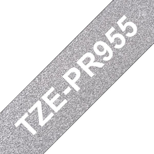 Schriftbandkassette Brother 24mmx8m premium silver/weiß