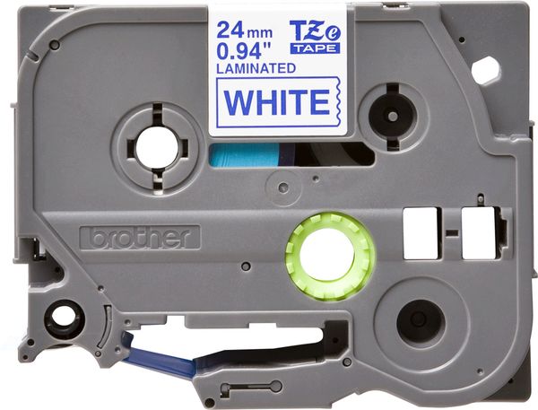 Schriftbandkassette Brother 24mm weiß/blau TZE253 - Bild 2