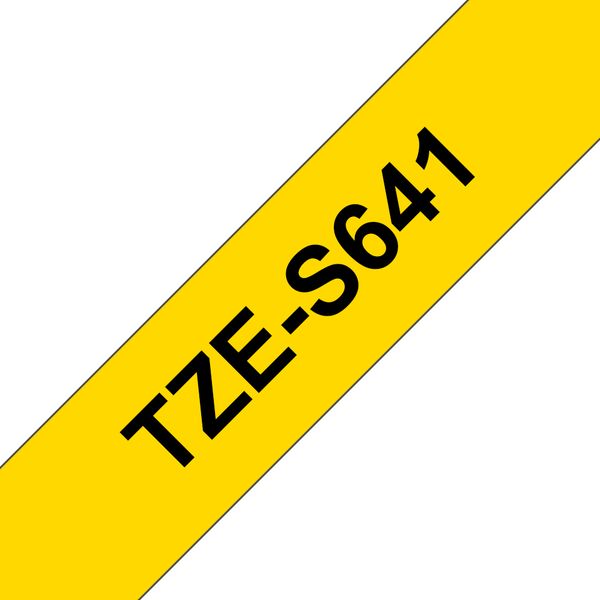 Schriftbandkassette Brother 18mm gelb/schwarz TZe-S641