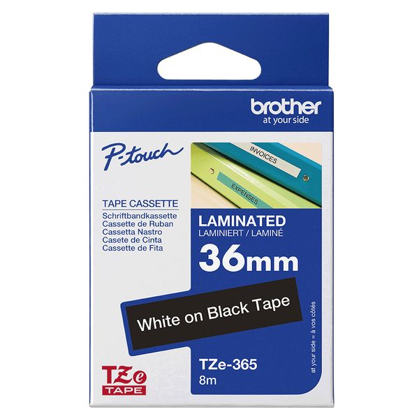 Schriftbandkassette Brother 36mm weiß/schwarz TZE365 - Bild 4