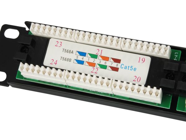 Equip 19" Patchpanel 24xRJ45 Cat5e UTP 1U 100MHz RAL9005 - Bild 6