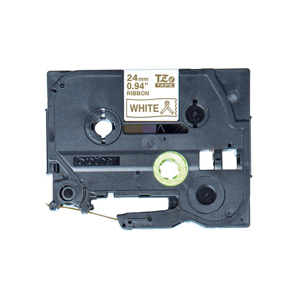 Schriftbandkassette Brother 24mmx4m weiß/gold Textilband - Bild 6