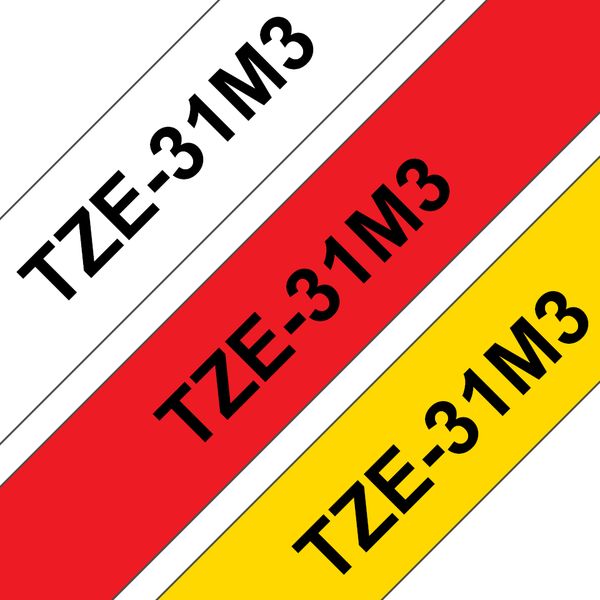 Etiketten Brother 3er Pack ohne Einzelverpackung TZE-31M3