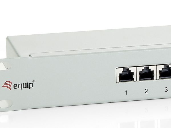 Equip 19" Patchpanel 16xRJ45 Cat6 FTP 1U 250MHz RAL7035 - Bild 3