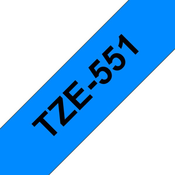 Schriftbandkassette Brother 24mm blau/schwarz TZE551