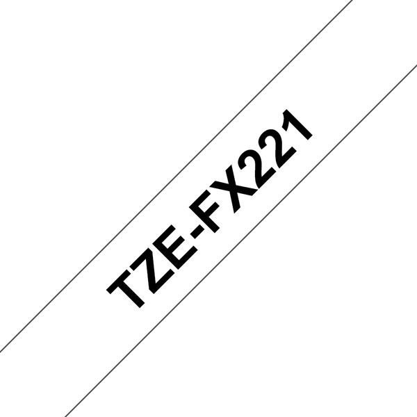 Schriftbandkassette Brother 9mm weiß/schwarz TZEFX221