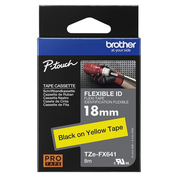 Brother TZE-FX641 ruban d'étiquette Noir sur jaune TZ - Bild 3