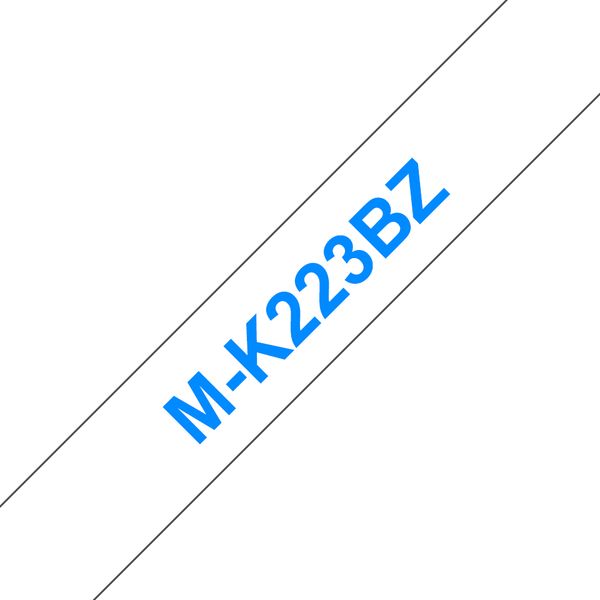 Schriftbandkassette Brother 9mm weiß/blau MK223BZ