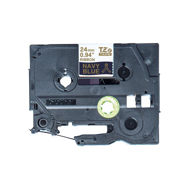 Schriftbandkassette Brother 24mmx4m marineblau/gold Textilb - Bild 6