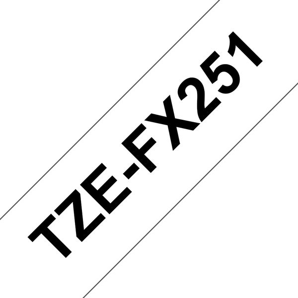 Schriftbandkassette Brother 24mm weiß/schwarz TZEFX251