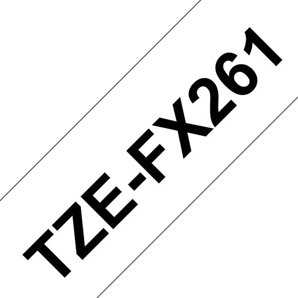 Schriftbandkassette Brother 36mm weiß/schwarz TZEFX261