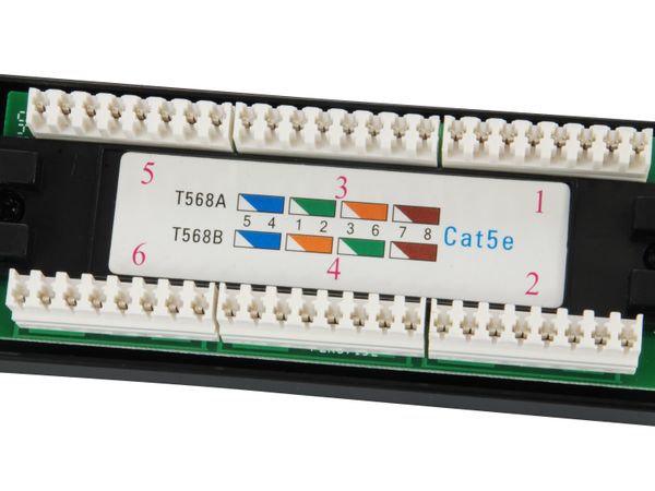 Equip 19" Patchpanel 24xRJ45 Cat5e UTP 1U 100MHz RAL9005 - Bild 3