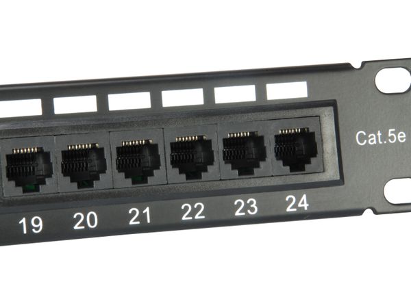 Equip 19" Patchpanel 24xRJ45 Cat5e UTP 1U 100MHz RAL9005 - Bild 2