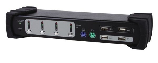 Equip KVM Switch DM 4-Port 4xUSB/4xVGA/4xUSB-Audio schwarz