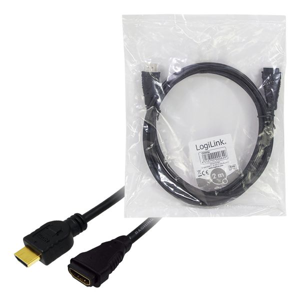 Logilink HDMI-Kabel Ethernet A -> A St/Bu 2.00m Gold Verl.