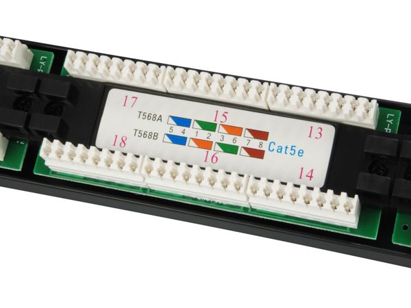 Equip 19" Patchpanel 24xRJ45 Cat5e UTP 1U 100MHz RAL9005 - Bild 5