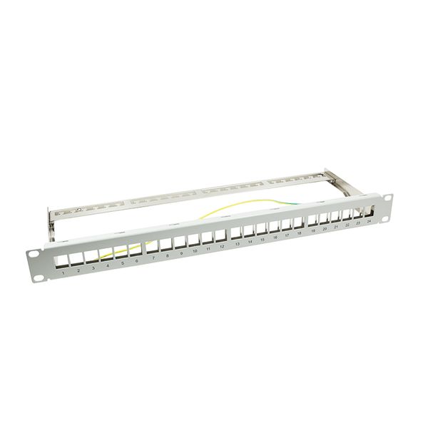 Logilink Keystone Patchpanel 19", 24 Module, leer, grau