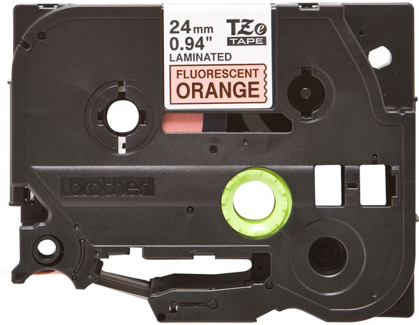 Schriftbandkassette Brother 24mm signal orange/schwarz - Bild 4