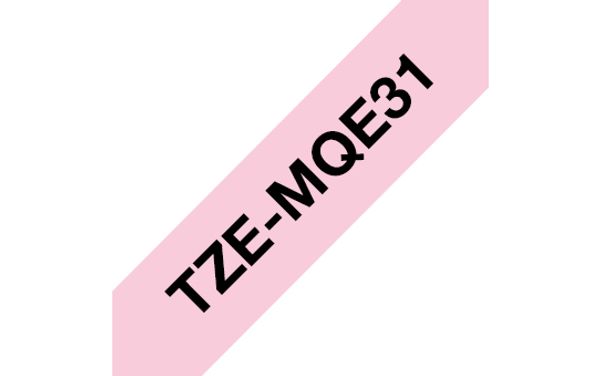 Schriftband Brother 12mmx4m rosa/schwarz TZe-MQE31