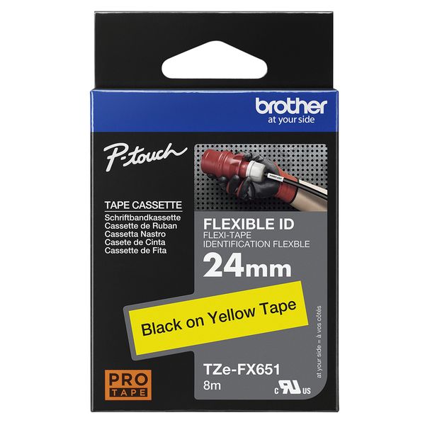 Brother TZE-FX651 ruban d'étiquette Noir sur jaune TZ - Bild 5