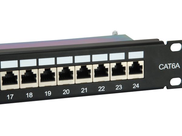 Equip 19" Patchpanel 24xRJ45 Cat6a FTP 1U 500MHz RAL9005 - Bild 4